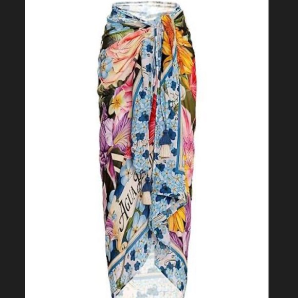 NWT Agua Bendita return to the roots sarong coverup in marine dreamin one size - Picture 6 of 10